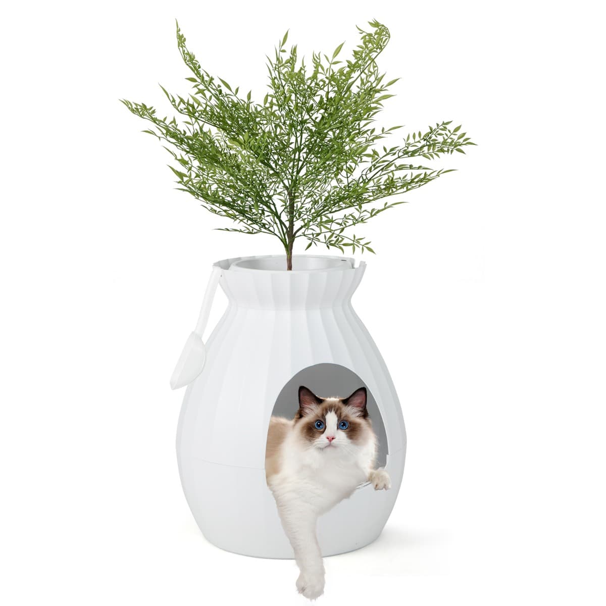 CostwayBac à Litière pour Chat 63L - Désodorisation Désinfection Intelligentes