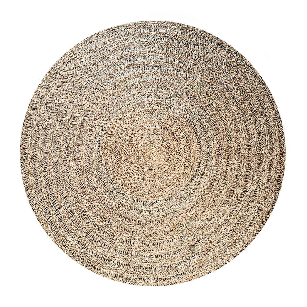 Tapis Bohème Chic Naturel en Raphia, Agave, Palmier 150cm